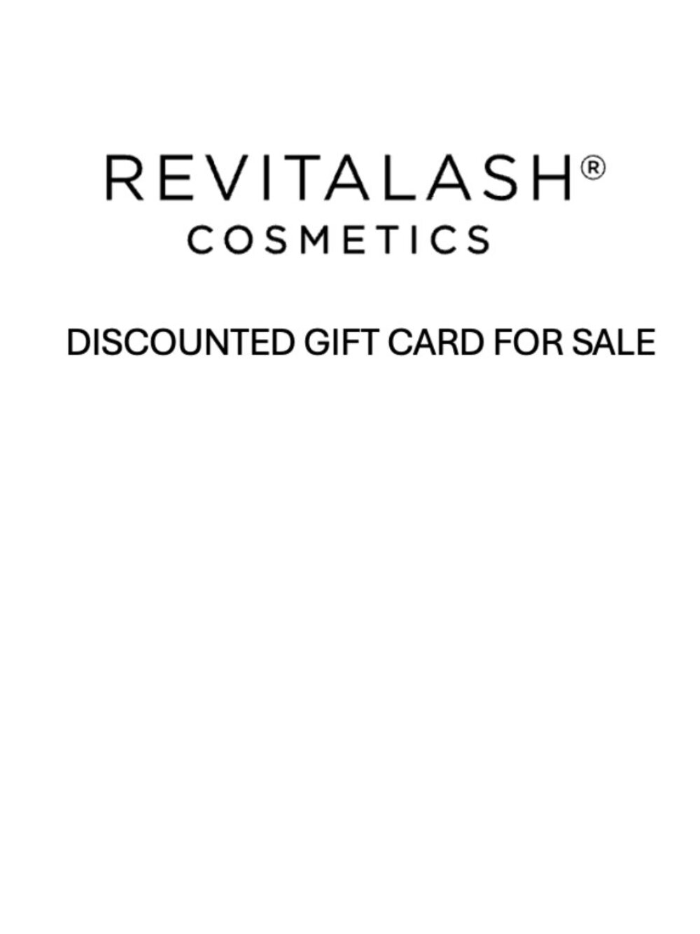 REVITALASH $880 eGIFT CARD FOR $500